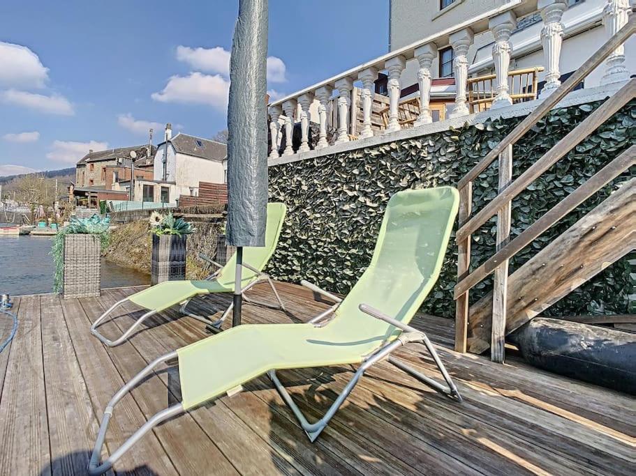 Vue Sur Meuse Avec Jacuzzi Et Sauna Exterieur. Yvoir Экстерьер фото